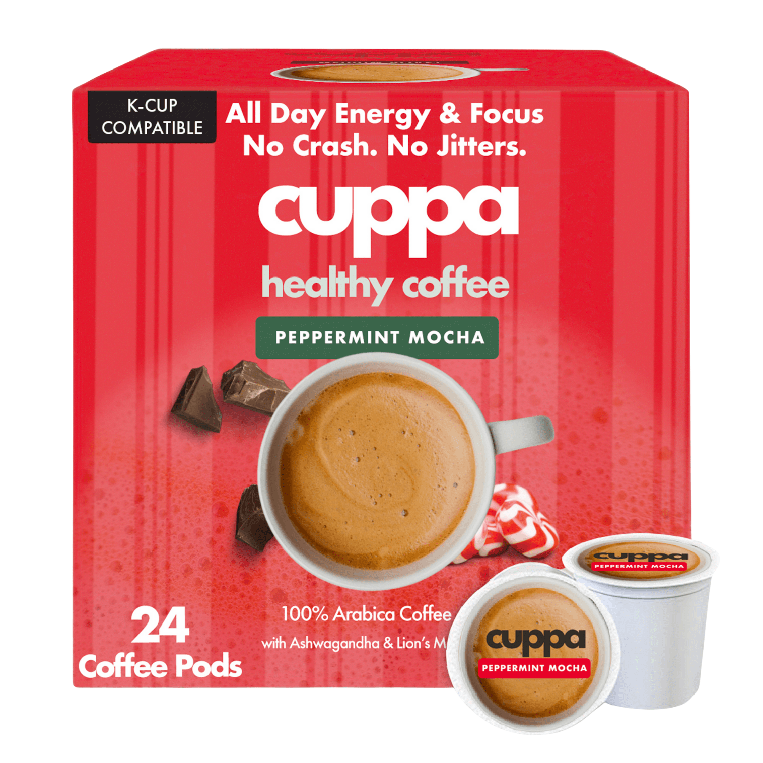 Cuppa Lion’s Mane Ashwagandha Healthy Coffee 24 Servings